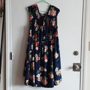 Women's Floral Tie Front Dress